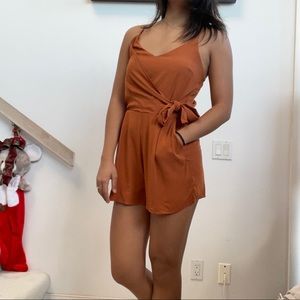 One clothing pastel orange romper